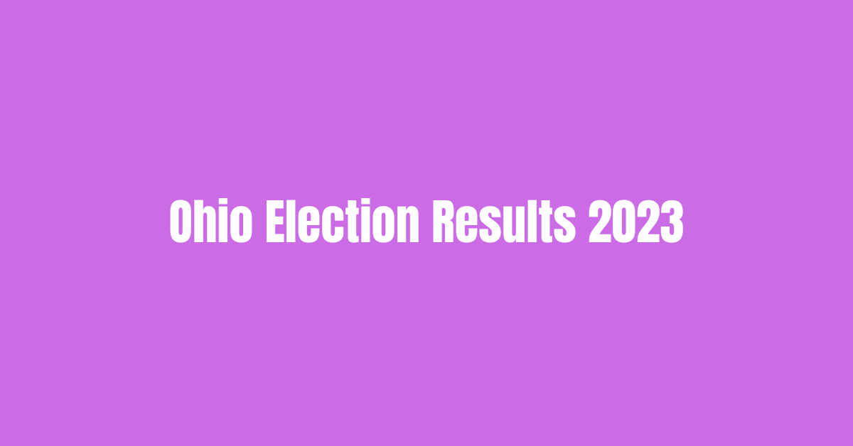 Ohio Election Results 2023